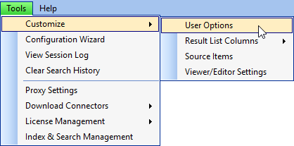 Set User Options